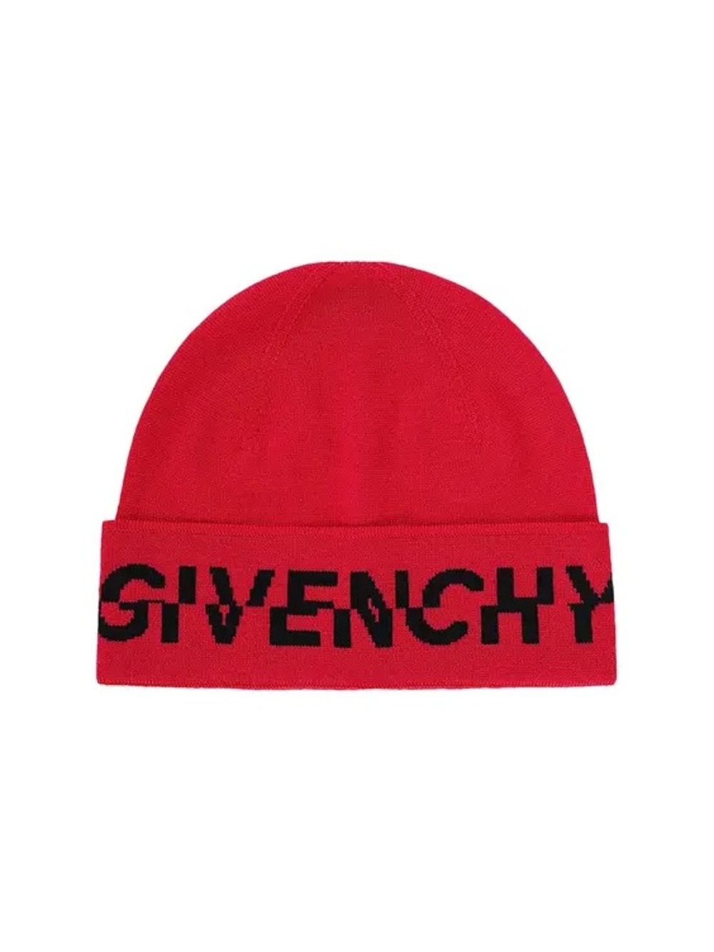 Givenchy Hot Pink Knit Beanie with Black Logo Cuff